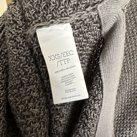 CAbi Womens XXS Style 3166 Lara Knit Gray Sweater Duster Cardigan Long Pockets - Picture 5 of 5